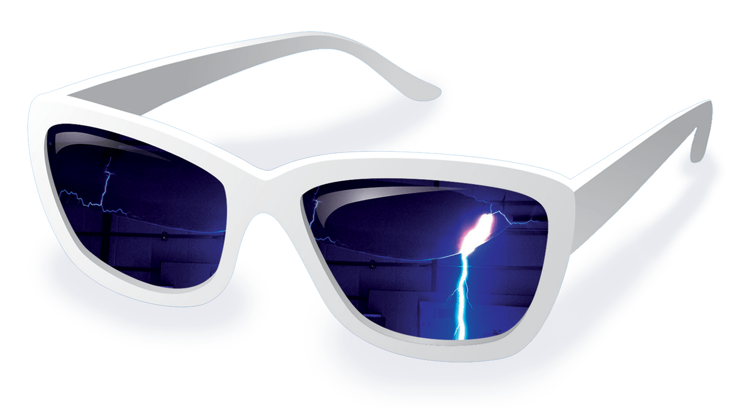 Sunglasses with lighting reflection