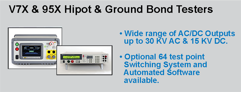 V7X & 95X Hipot & Ground Bond Testers information