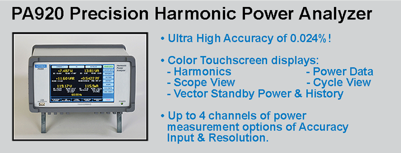 PA920 Precision Harmonic Power Analyzer information