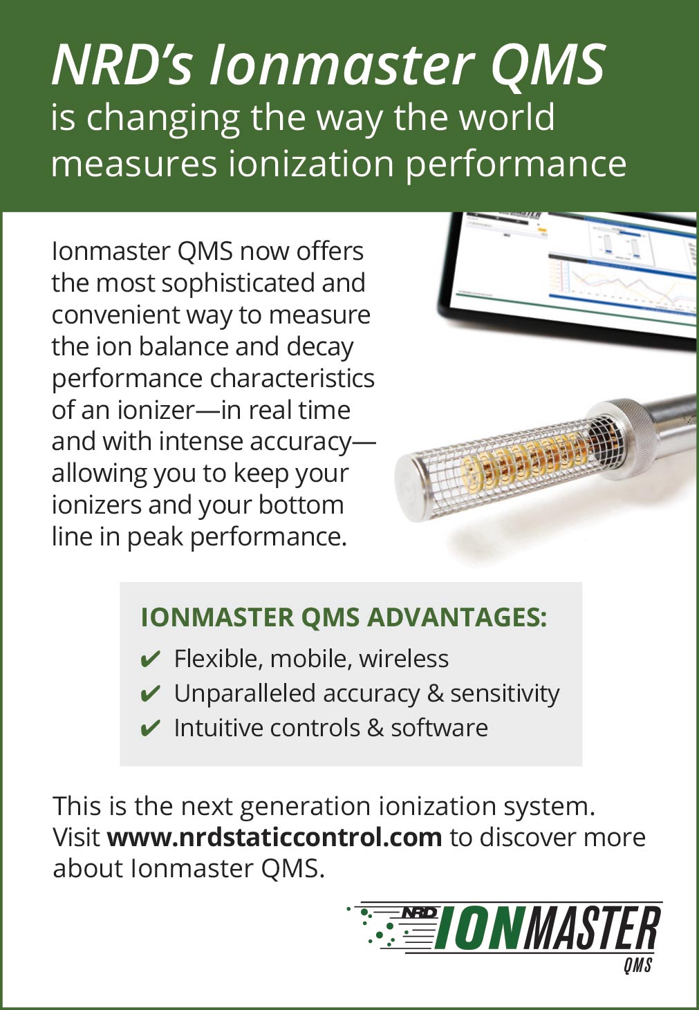 NRD's Ionmaster QMS Advertisement