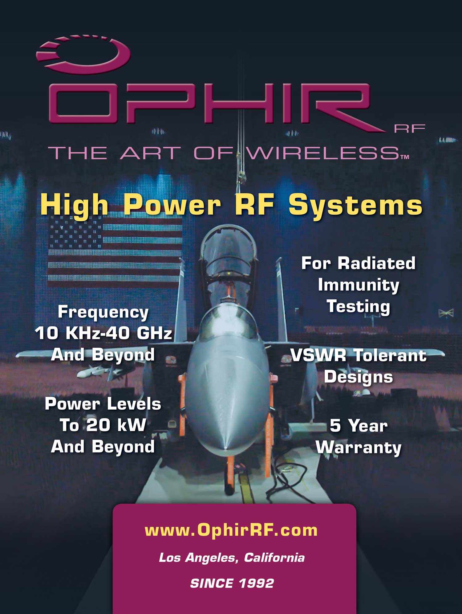 OphirRF Advertisement