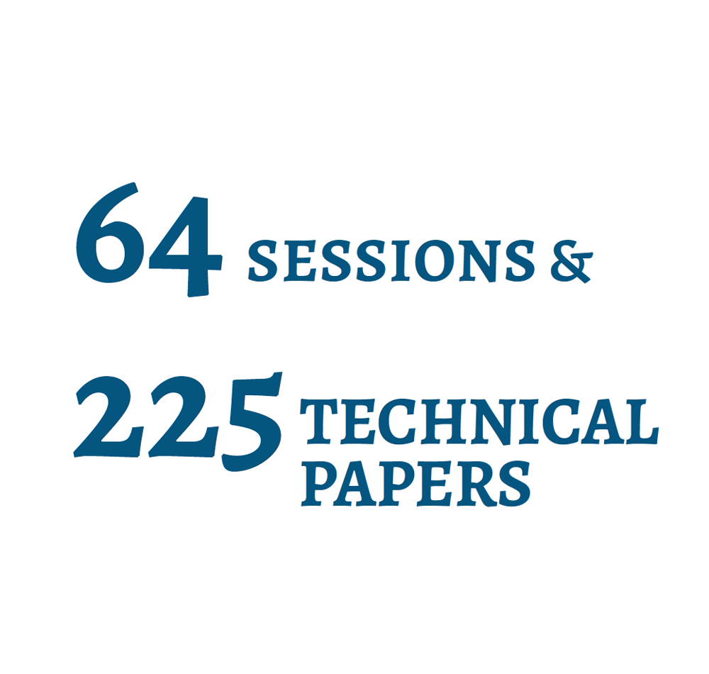 64 Sessions & 225 Technical Papers