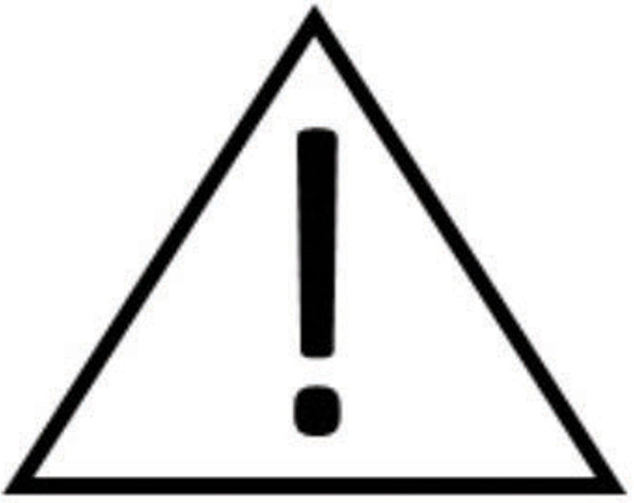 Warning Symbol found next to the RF input port