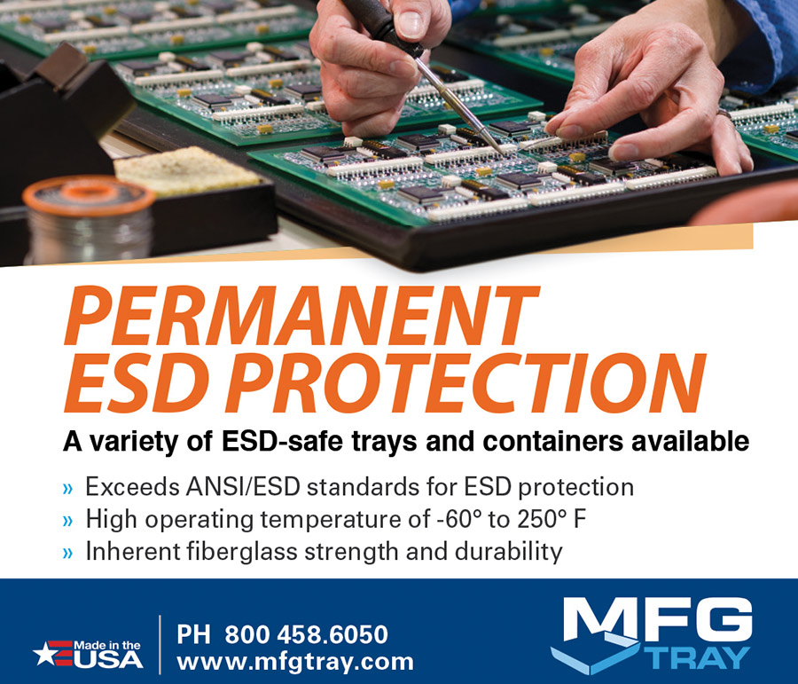 MFG Tray products and consulting advertisement