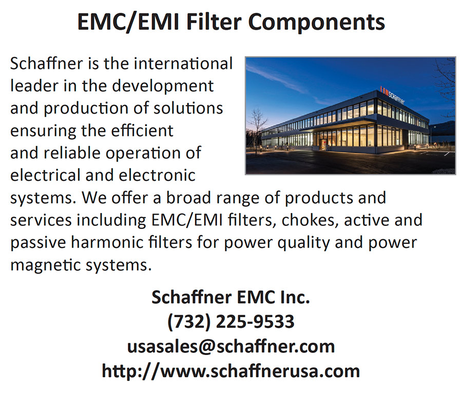 Schaffner EMC Inc. products and consulting advertisement