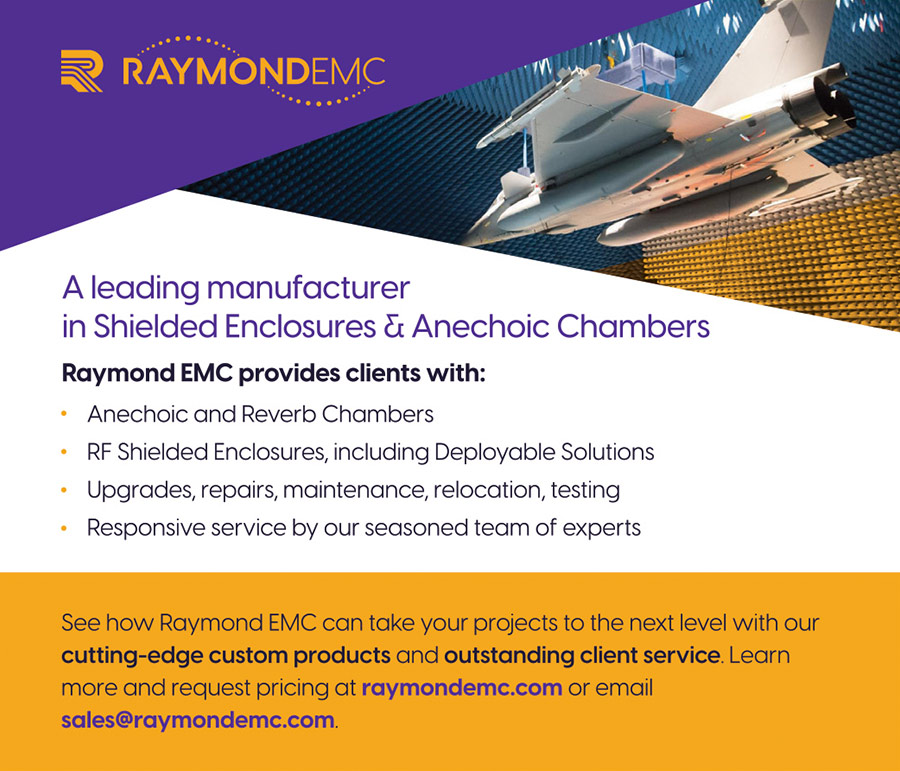 Raymond EMC products and consulting advertisement