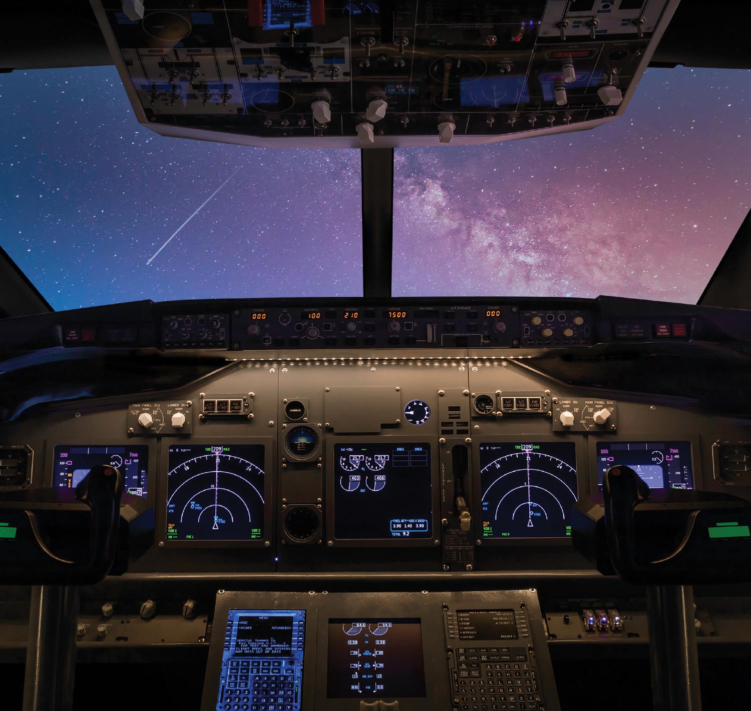 Airplane's cockpit