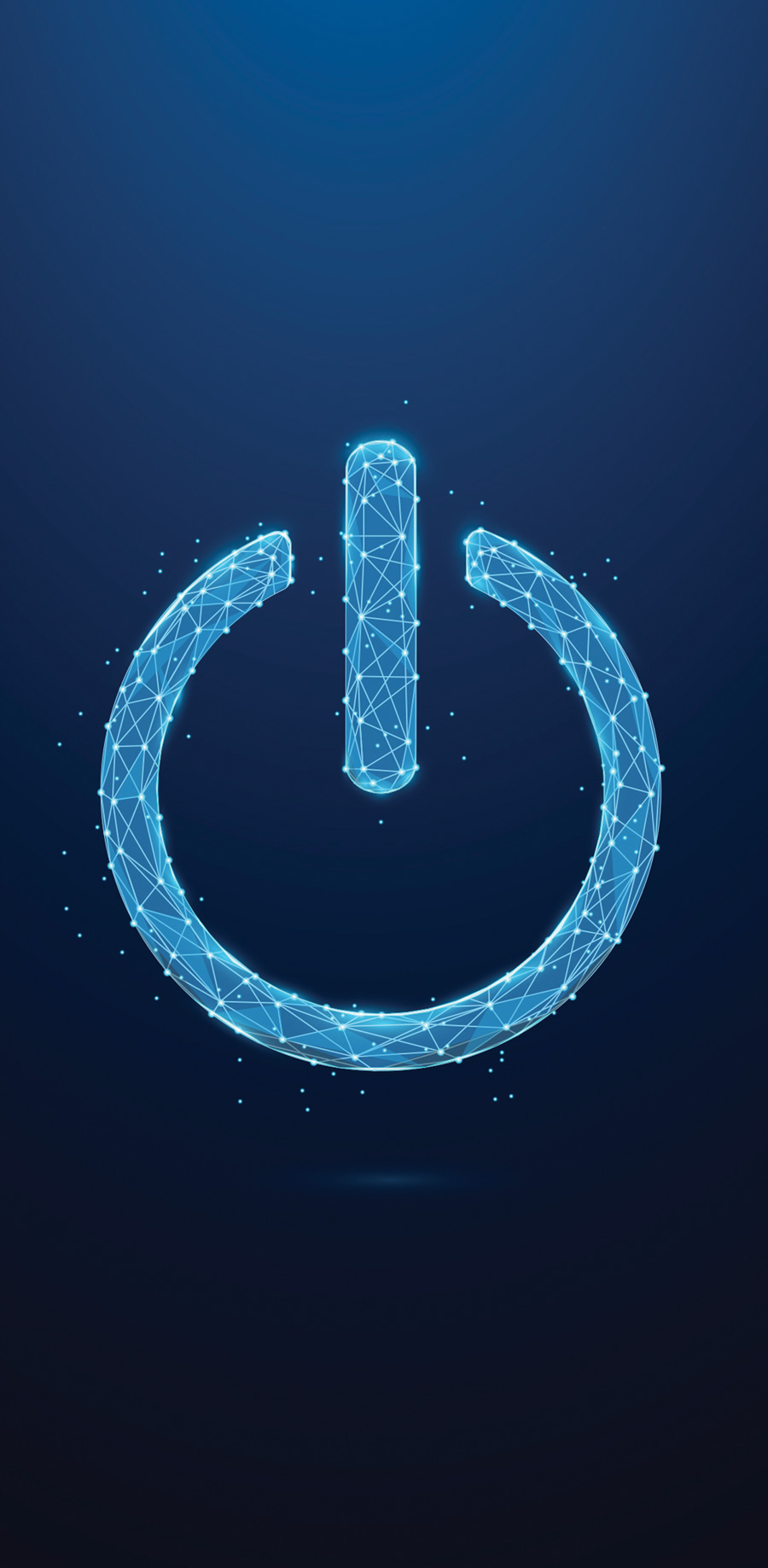 digital graphic of a blue power button