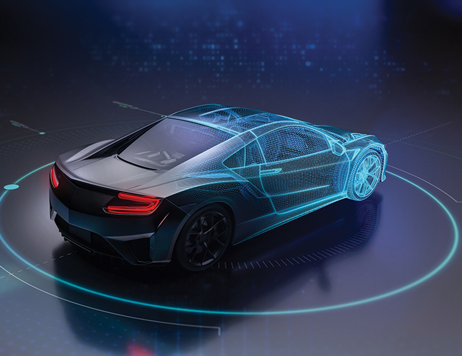 digital rendering of a car