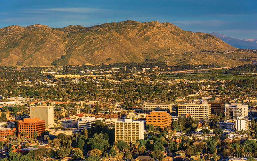 aerial view of Riverside, CA