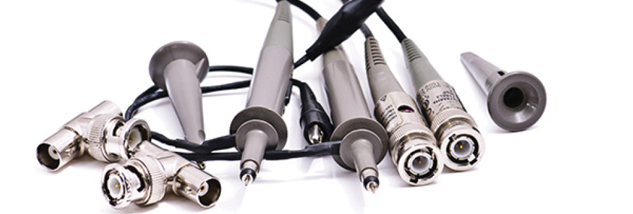 Oscilloscopes close up of multiple oscilloscopes