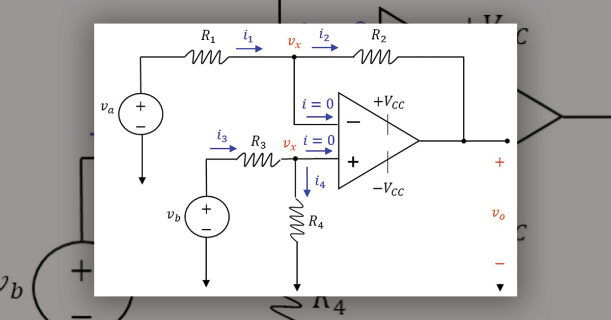 Difference Amplifier: Common Mode and Differential Mode Voltages