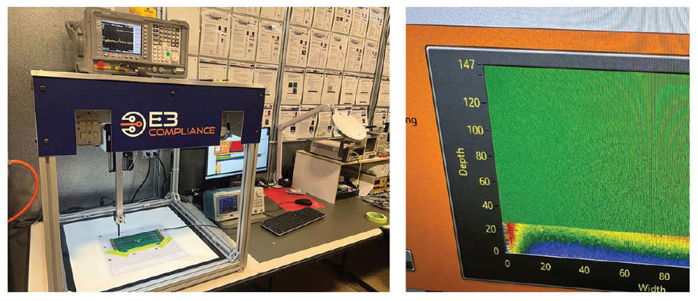 view of experimental setup for frequency domain measurements