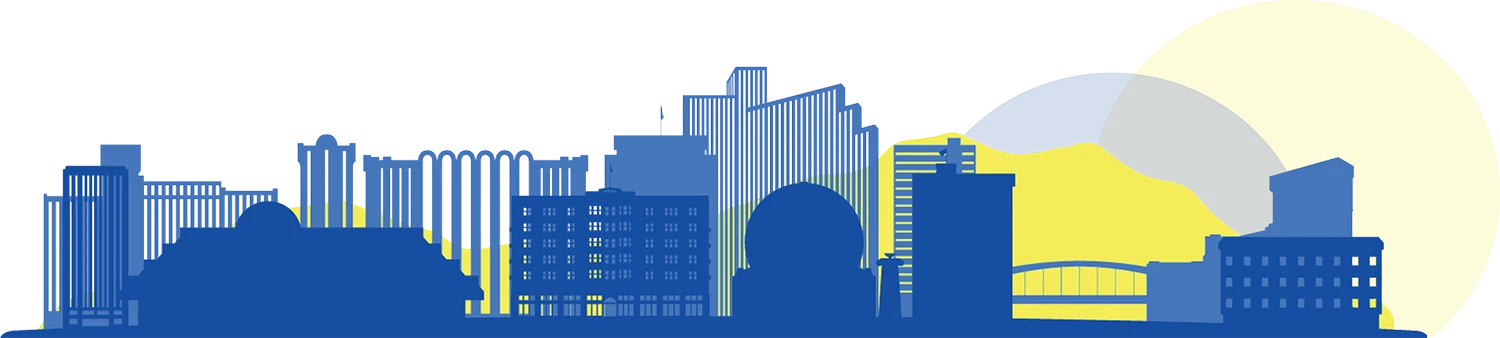 vector skyline of Reno, NV
