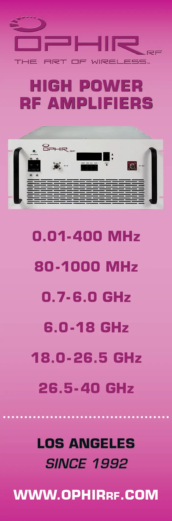 Ophir RF Advertisement