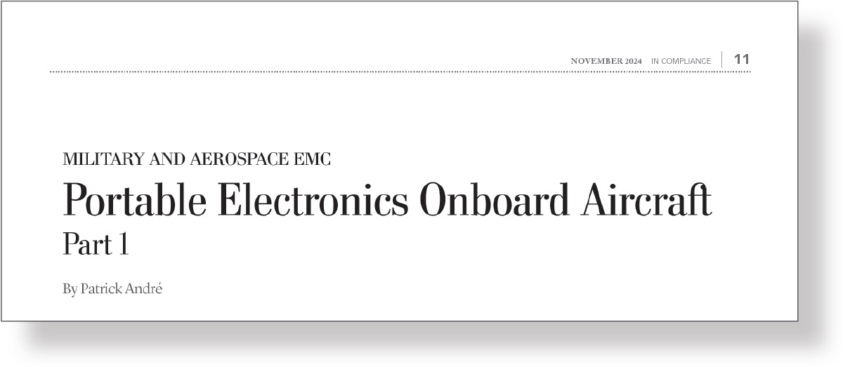 screenshot of "Portable Electronics Onboard Aircraft" article