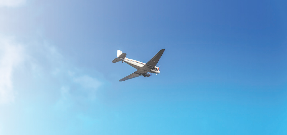 plane in the sky