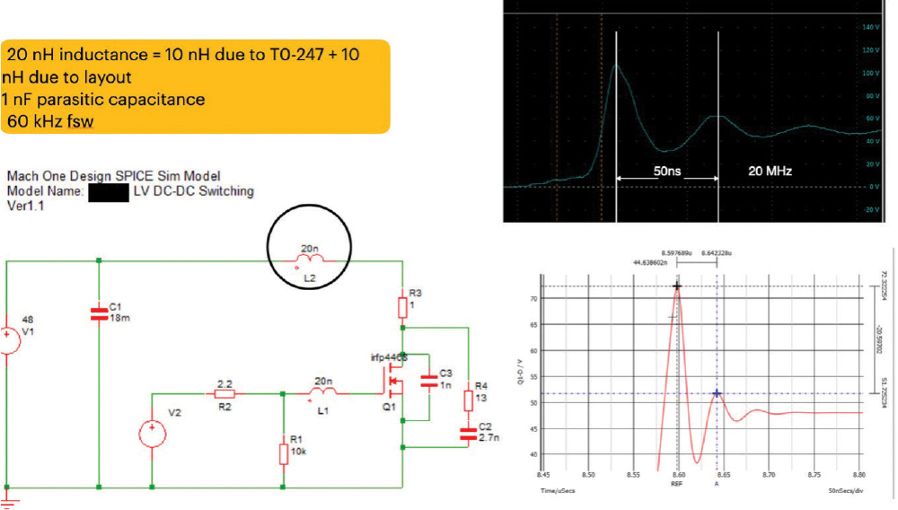 A simple simulation model on hard-switching devices