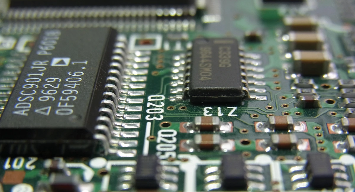 close up of a circuit board