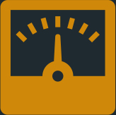 Analog meter icon representing ESD compliance testing and surface resistance measurement.