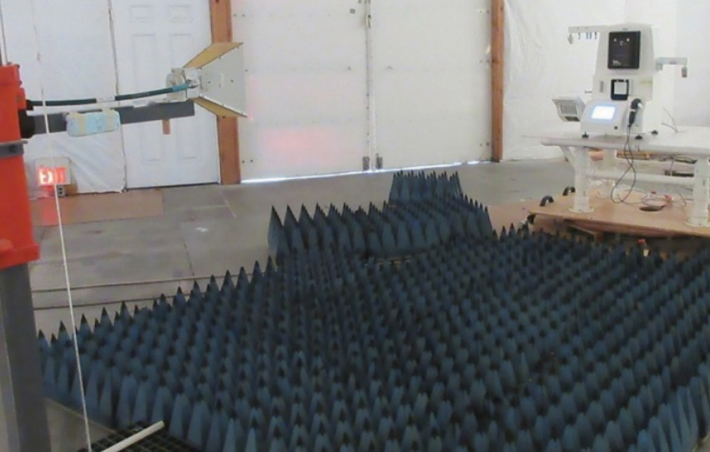 Testing for radiated emissions in a host product